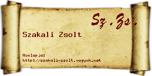 Szakali Zsolt névjegykártya